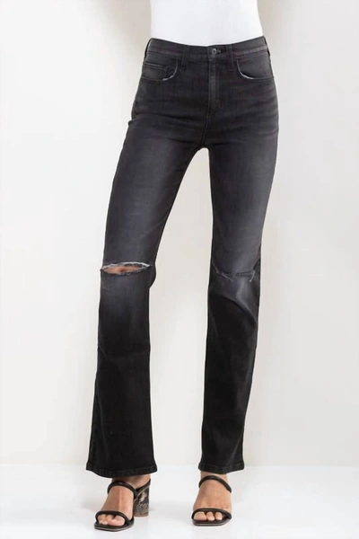 Shop Sneak Peek High Rise Slim Bootcut Jean In Black In Grey
