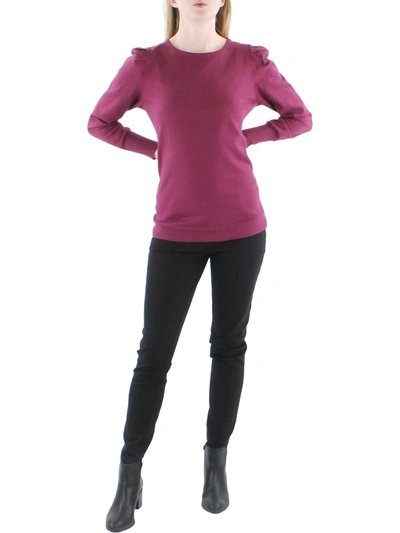 Shop Anne Klein Womens Cashmere Shirred Shoulder Pullover Top In Pink