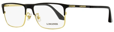 Longines Men's Rectangular Eyeglasses Lg5005-h 02a Matte Black/gold 56mm In Multi