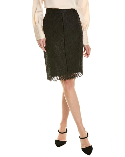 Shop Donna Karan Lace Short Skirt In Black