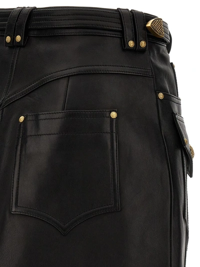 Shop Balmain 'western' Skirt In Black