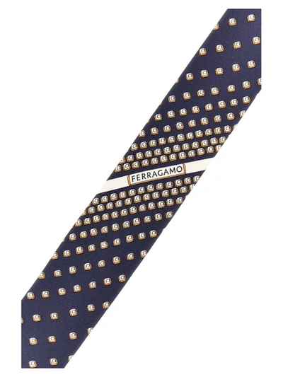 Shop Ferragamo Printed Tie In Multicolor