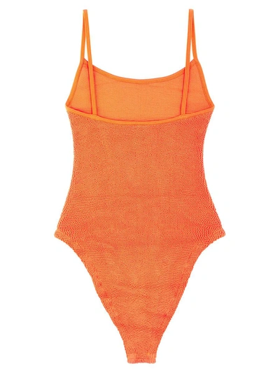 Shop Hunza G 'pamela Swim' One-piece Swimsuit In Orange