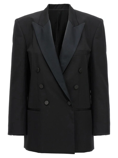 Shop Isabel Marant 'peagan' Double-breasted Blazer In Black