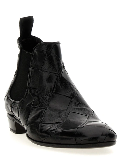 Lidfort Pointed Toe Leather Boots In Black