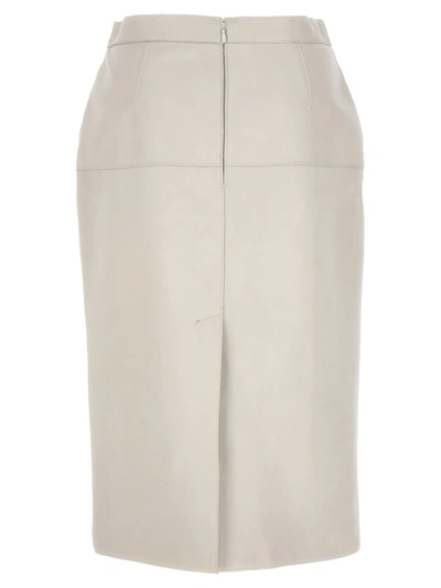 Shop P.a.r.o.s.h . Leather Skirt In White