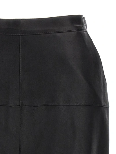 Shop P.a.r.o.s.h . Leather Skirt In Black