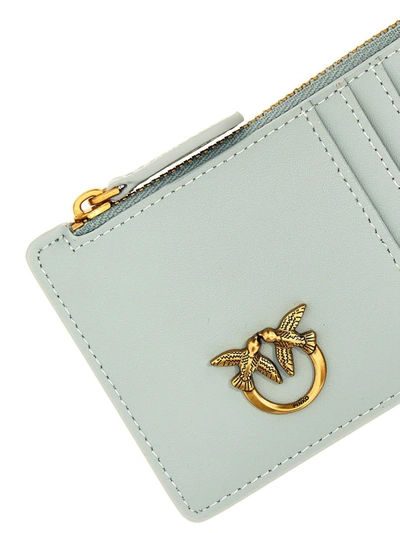 Shop Pinko 'airone' Card Holder In Gray