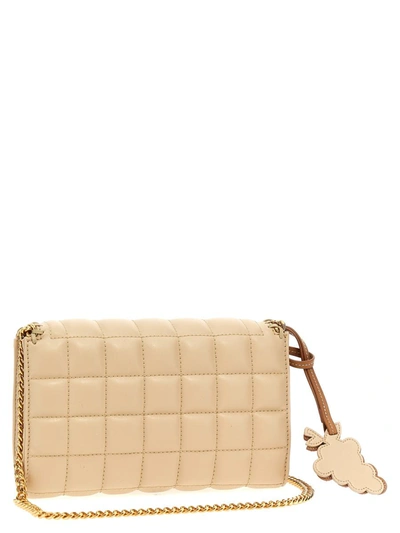 Shop Stella Mccartney Mini Quilted Shoulder Strap In Yellow