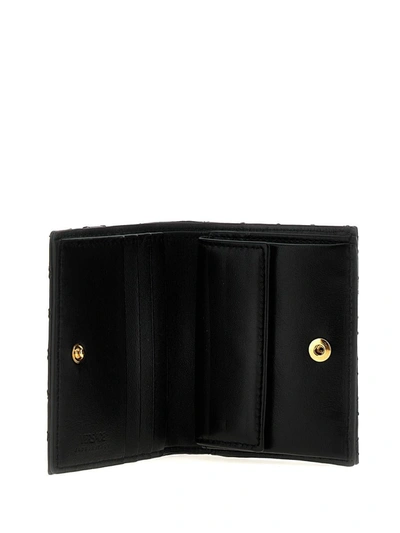 Shop Versace 'greca Goddess' Wallet In Black