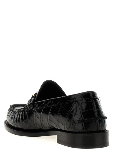 Shop Versace 'medusa '95' Loafers In Black