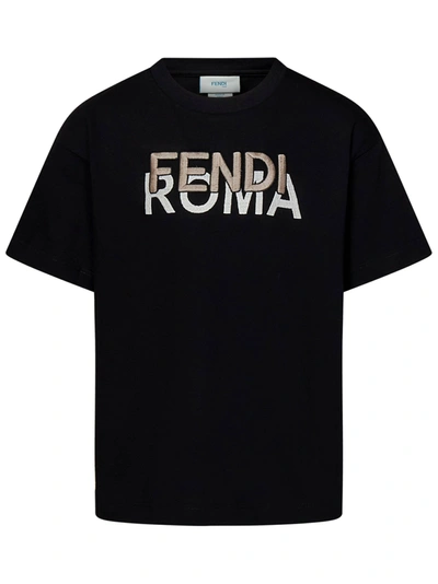 Shop Fendi Kids T-shirt In Nero