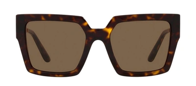 Shop Dolce & Gabbana Dg 4446b 502/73 Square Sunglasses In Brown