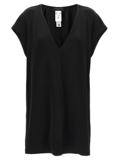 Shop Fabiana Filippi Satin Blouse Shirt, Blouse In Black