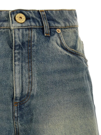 Shop Balmain Vintage Denim Shorts In Blue