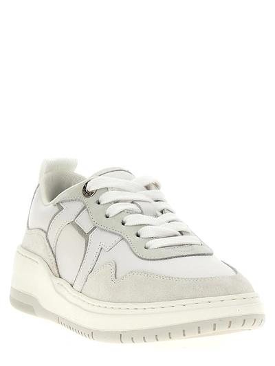 Shop Ferragamo 'dania' Sneakers In White