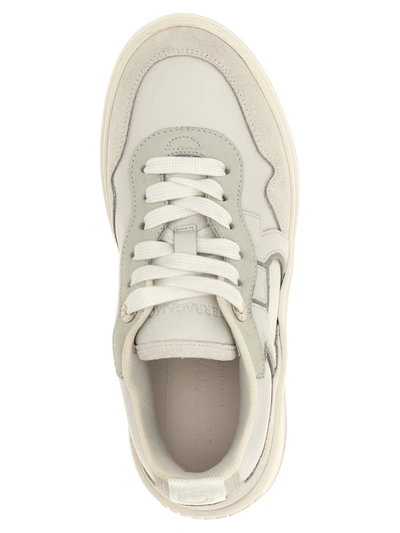 Ferragamo Women Gancini Leather Sneakers In White