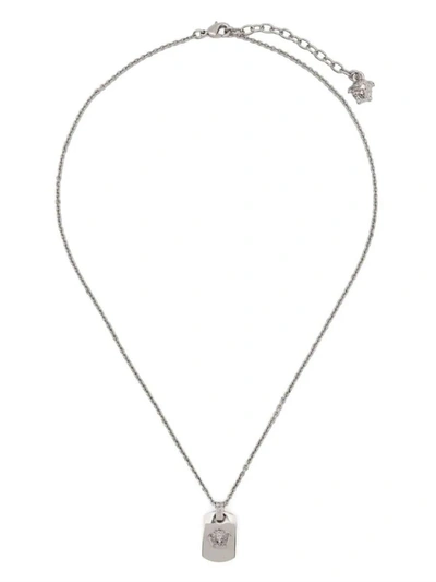 Shop Versace Necklace Metal Accessories In Grey