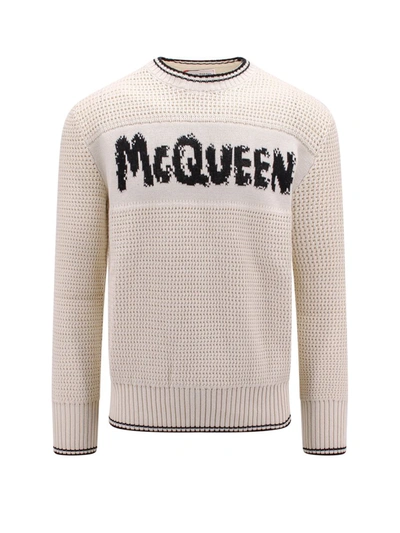 Shop Alexander Mcqueen Sweater In Beige