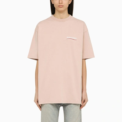 Shop Balenciaga | Light Pink Cotton Political Campaign T-shirt