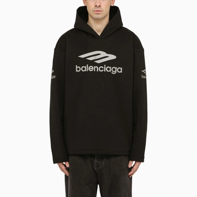 Shop Balenciaga | Icon 3b Sport Hoodie Black