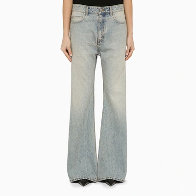 Shop Balenciaga | Denim Flared Jeans In Light Blue
