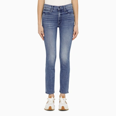 Shop Mother The Mid Rise Dazzler Ankle Denim Jeans In Light Blue