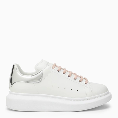 Shop Alexander Mcqueen | White And Silver Oversized Sneakers