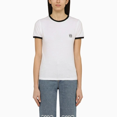 Shop Loewe | White Crew-neck T-shirt With Logo