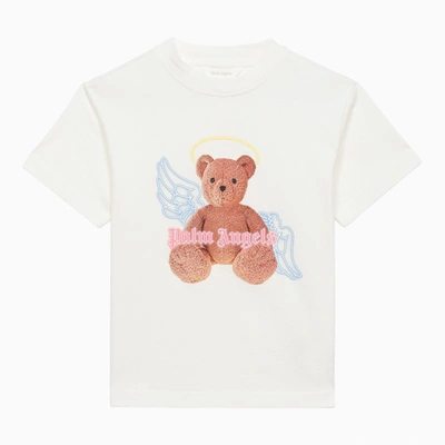 Shop Palm Angels | White Cotton T-shirt With Print