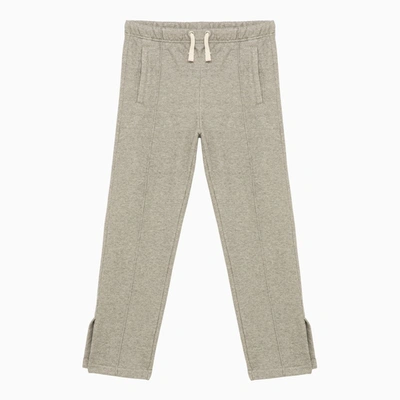 Shop Palm Angels Grey Jogging Trousers With Logo