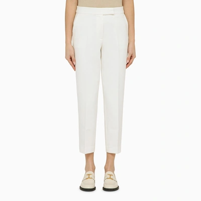 Shop Ivy & Oak Ivy Oak | White Trousers In Recycled Cotton