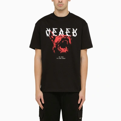 Shop 44 Label Group | Forever Print Black Crew-neck T-shirt