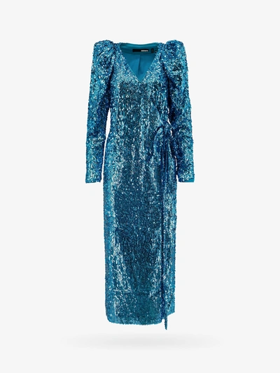 Shop Rotate Birger Christensen Dress In Blue