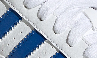 Shop Adidas Originals Kids' Superstar Xlg Lifestyle Sneaker In Ftwr White/ Blue/ Ftwr White