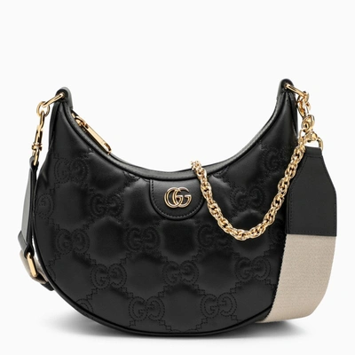 Shop Gucci Small Black Matelassé Shoulder Bag