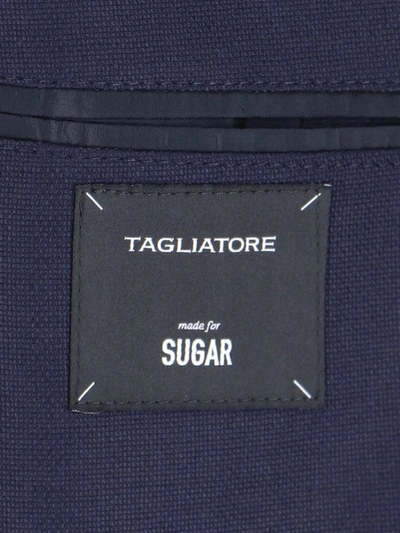 Tagliatore Single-breasted Wool-cashmere Blazer In Blue