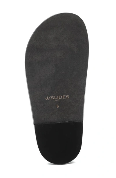 Shop J/slides Nyc Roland Slide Sandal In Black Leather
