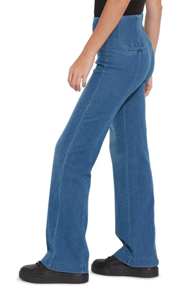 Shop Lyssé Wide Leg Denim Trousers In Midwash