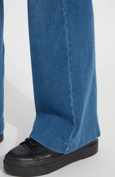 Lyssé Wide Leg Denim Trousers In Midwash