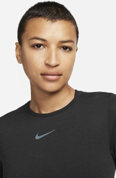 Shop Nike Swift Dri-fit Wool Blend T-shirt In Black