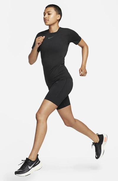 Shop Nike Swift Dri-fit Wool Blend T-shirt In Black