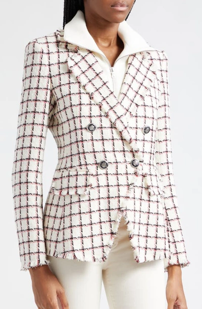 Veronica Beard Taja Dickey Jacket In Ecru Multi
