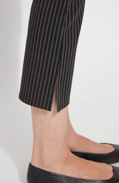 Shop Lyssé Kick Flare Grid Print Crop Leggings In Suit Me Pinstripe