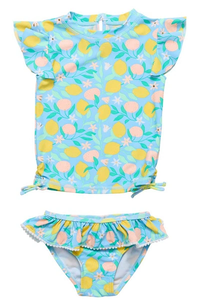 Shop Snapper Rock Lemon Drops Ruffle Two-piece Swimsuit In Multi