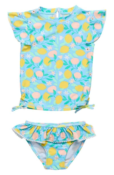 Snapper Rock Lemon Drops Ruffle Two-piece Swimsuit In Multi