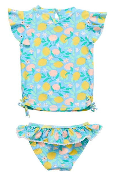 Shop Snapper Rock Lemon Drops Ruffle Two-piece Swimsuit In Multi