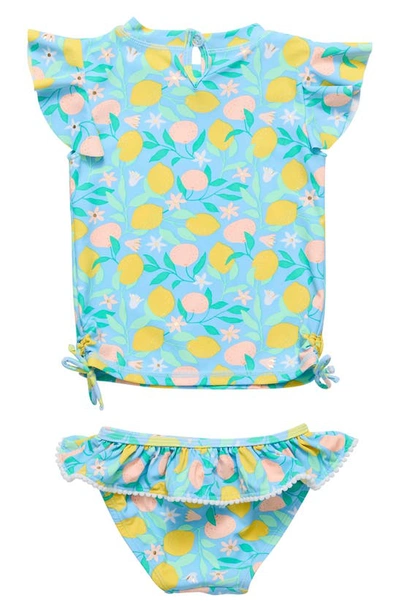 Snapper Rock Lemon Drops Ruffle Two-piece Swimsuit In Multi