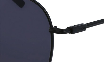 Shop Ferragamo Gancini Evolution 61mm Aviator Sunglasses In Matte Black