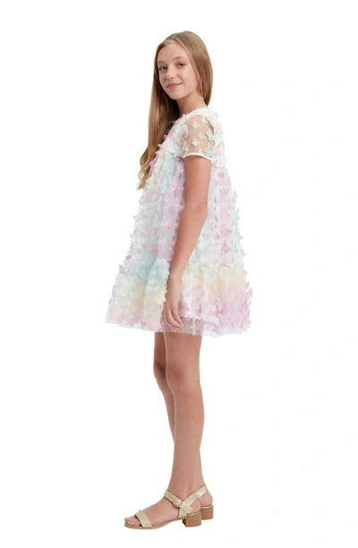 Shop Bardot Junior Kids' Butterfly Trapeze Party Dress In Rainbow